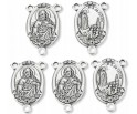 ŁĄCZNIKI DO RÓŻAŃCA MEDALIK MARYJA MATKA BOSKA JEZUS 25mm RÓŻANIEC 4szt