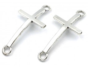 DUŻE KRZYŻYKI ŁĄCZNIKI NA BRANSOLETKĘ KRZYŻE ŁĄCZNIK NA RÓŻANIEC 42mm 2szt