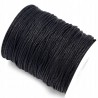 Sznurek Jubilerski Bawełna Bawełniany Woskowany Czarny 1mm 10m