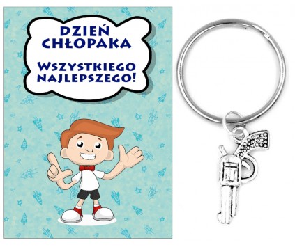 Brelok Dzień Chłopaka Pistolet Prezent Szkoła