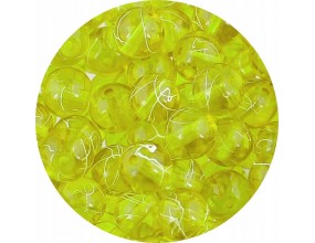 Koraliki Szklane Nici Transparentne 8mm Kulki Żółte 50szt