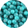Koraliki Szklane Marmurki Seledynowe Kulki 8mm 50szt