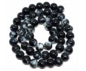 Koraliki Szklane Marmurki Czarne Kulki 8mm 50szt koraliki na różaniec