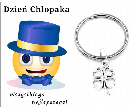 Brelok Breloczek Dzień Chłopaka Pasowanie Klasa Szkoła Pamiątka Koniczyna