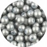 Koraliki Szklane Metaliczne Kulki Srebrne Szare 8mm 50szt