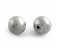 Koraliki Szklane Metaliczne Kulki Srebrne Szare 8mm 50szt