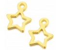 ZAWIESZKA GWIAZDA GWIAZDKA CHARMS METAL ZŁOTA 4szt