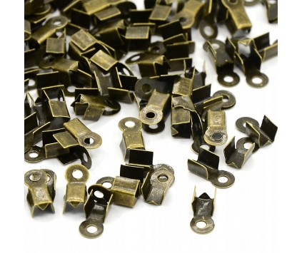 Końcówka zakończenie sznurka 9x3mm 50szt Złoty Ant