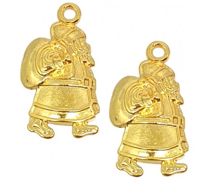 Zawieszka Charms Mikołaj Święta 24mm Mikołaje 4szt