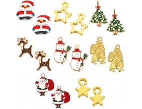 Zawieszki Świąteczne Zawieszka Charms Wisiorek Święta Mix 16szt Zestaw