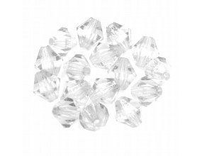Koraliki Szlifowane Diamenciki 8mm 20szt Białe