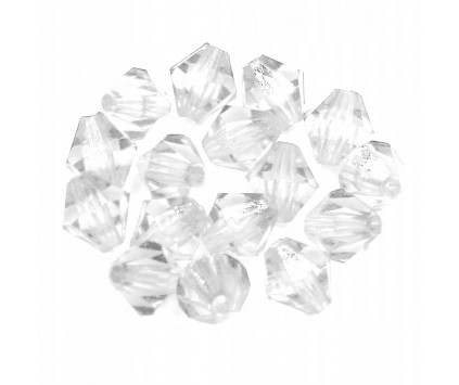 Koraliki Szlifowane Diamenciki 8mm 20szt Białe
