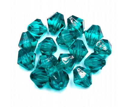 Koraliki Szlifowane Diamenciki 8mm 20szt Seledyn