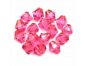 Koraliki Szlifowane Diamenciki 8mm 20szt Różowe