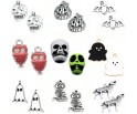 Zawieszki Halloween Zawieszka Charms Dynia Duch Sowa Mix 18szt Zestaw