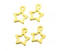 Złote Zawieszki Charms Gwiazdki 12mm 10szt Święta