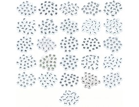 Koraliki Literki Okrągłe 7mm Alfabet A-Z 26x20szt Zestaw 520szt