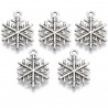 ZAWIESZKA METALOWA CHARMS ŚNIEŻYNKA PŁATEK ŚNIEGU MIKOŁAJKI ŚWIĘTA 5szt