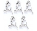 ZAWIESZKA METALOWA CHARMS RENIFER RENIFEREK RENIFERY MIKOŁAJKI ŚWIĘTA 5szt