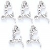 ZAWIESZKA METALOWA CHARMS RENIFER RENIFEREK RENIFERY MIKOŁAJKI ŚWIĘTA 5szt