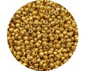 KORALIKI SZKLANE DROBNE SEEDS 2mm ŚWIĄTECZNE METALICZNE ZŁOTE 30g ŚWIĘTA
