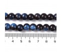 KORALIKI SZKLANE MARMURKI 8mm 50szt DO BRANSOLETEK RÓŻAŃCA NIEBIESKOCZARNE