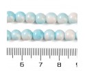 KORALIKI SZKLANE MARMURKI DO BIŻUTERII BRANSOLETEK RÓŻAŃCA 6mm 50szt