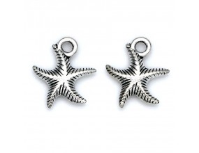 ZAWIESZKA CHARMS ROZGWIAZDA DO BIŻUTERII BRANSOLETEK METAL 16mm 5szt
