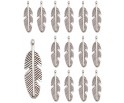 ZAWIESZKI CHARMS PIÓRA PIÓRKA ZAWIESZKA PIÓRO WISIOREK METAL 30mm 12szt