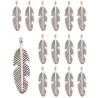 ZAWIESZKI CHARMS PIÓRA PIÓRKA ZAWIESZKA PIÓRO WISIOREK METAL 30mm 12szt