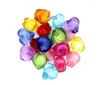 Koraliki Serca Koralik w Koraliku 8mm mix 20szt