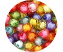 Koraliki Akrylowe "Koralik w Koraliku" Serca Serduszka 8mm Mix Kolorów 50sz