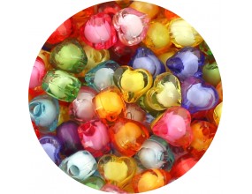 Koraliki Akrylowe "Koralik w Koraliku" Serca Serduszka 8mm Mix Kolorów 50sz