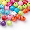 KORALIKI KULE Z KRZYŻEM KRZYŻE DO RÓZAŃCA BRANSOLETKI AKRYL 10mm 20szt MIX