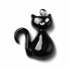 Zawieszka Charms KOT CZARNY Żywica 28x21x6mm 1szt