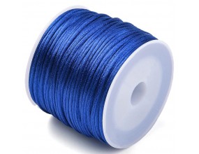 Sznurek Jubilerski Satynowy Nylonowy 1mm 30m Niebieski Szpula