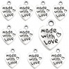 ZAWIESZKA CHARMS SERCE "MADE WITH LOVE" SERDUSZKO 12mm WALENTYNKI 10szt