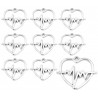 ZAWIESZKA CHARMS SERCE EKG RYTM SERCA LINIA ŻYCIA 30mm WALENTYNKI 10szt