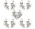 ZAWIESZKA CHARMS SERCE LOVE DLA ZAKOCHANYCH PRZYJACIÓŁ WALENTYNKI 5 kpl
