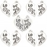 ZAWIESZKA CHARMS SERCE LOVE DLA ZAKOCHANYCH PRZYJACIÓŁ WALENTYNKI 5 kpl