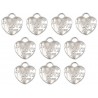 ZAWIESZKA CHARMS SERCE SERCA NAPIS LOVE 23mm WALENTYNKI DZIEŃ KOBIET 10szt