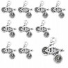 ZAWIESZKI CHARMS ROWER ROWERYK ZAWIESZKA WISIOREK DO BRELOKA 14mm 12szt