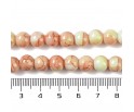 KORALIKI SZKLANE MARMURKI 8mm 50szt DO BRANSOLETEK RÓŻAŃCA ŻÓŁTO-POMARAŃCZO