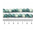 KORALIKI SZKLANE MARMURKI 8mm 50szt DO BRANSOLETEK RÓŻAŃCA CIEMNE MORSKIE