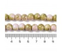 KORALIKI SZKLANE MARMURKI 8mm 50szt DO BRANSOLETEK RÓŻAŃCA OLIWKOWA ZIELEŃ
