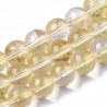 KORALIKI SZKLANE ZE ZŁOTYMI PŁATKAMI 8mm 50szt DO BRANSOLETEK RÓŻAŃCA ŻÓŁTE