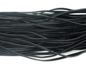 RZEMIEŃ ZAMSZOWY PŁASKI czarny 3x1mm 2 metry