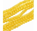 KORALIKI SZKLANE CRACKLE "SPĘKANE" ŻÓŁTE CIEMNE KULKI DO RÓŻAŃCA 6mm 50szt