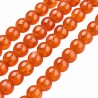 KORALIKI SZKLANE CRACKLE "SPĘKANE" POMARAŃCZOWE KULKI DO RÓŻAŃCA 6mm 50szt