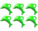 Zawieszki Delfiny Koraliki Akrylowe Wisiorek 18x13mm 10szt Zielony